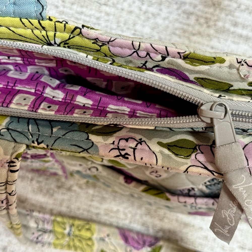 Vera Bradley Watercolor Floral purse with matching pouch - Picture 8 of 10